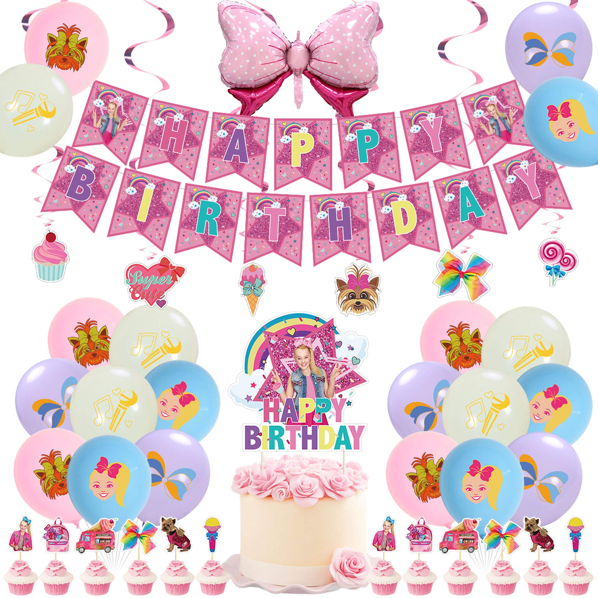 Buy JOJO Birthday Party Decorations, JOJO Theme Party Supplies Birthday