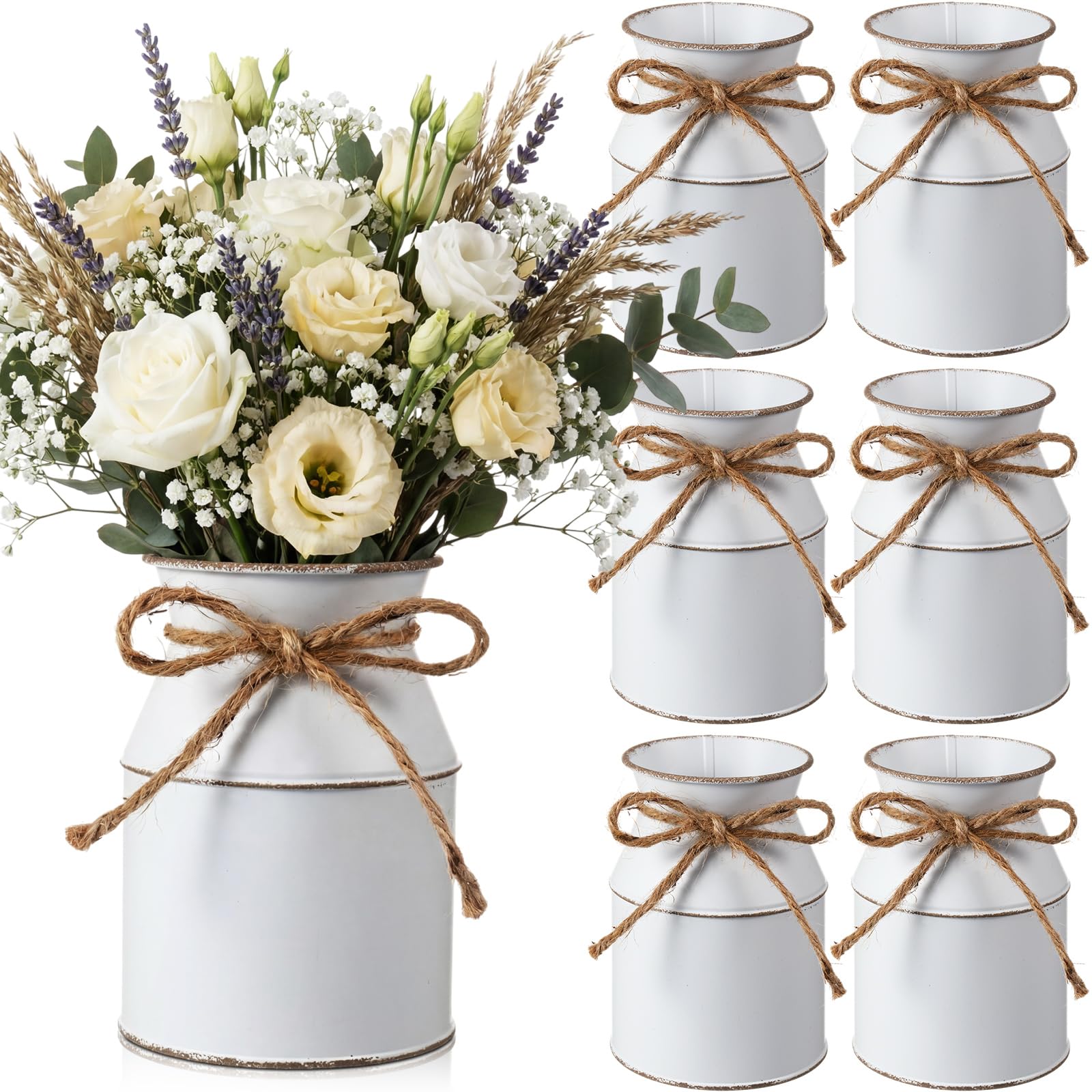 Photo 1 of Domensi 6 Pcs Farmhouse Metal Flower Vase