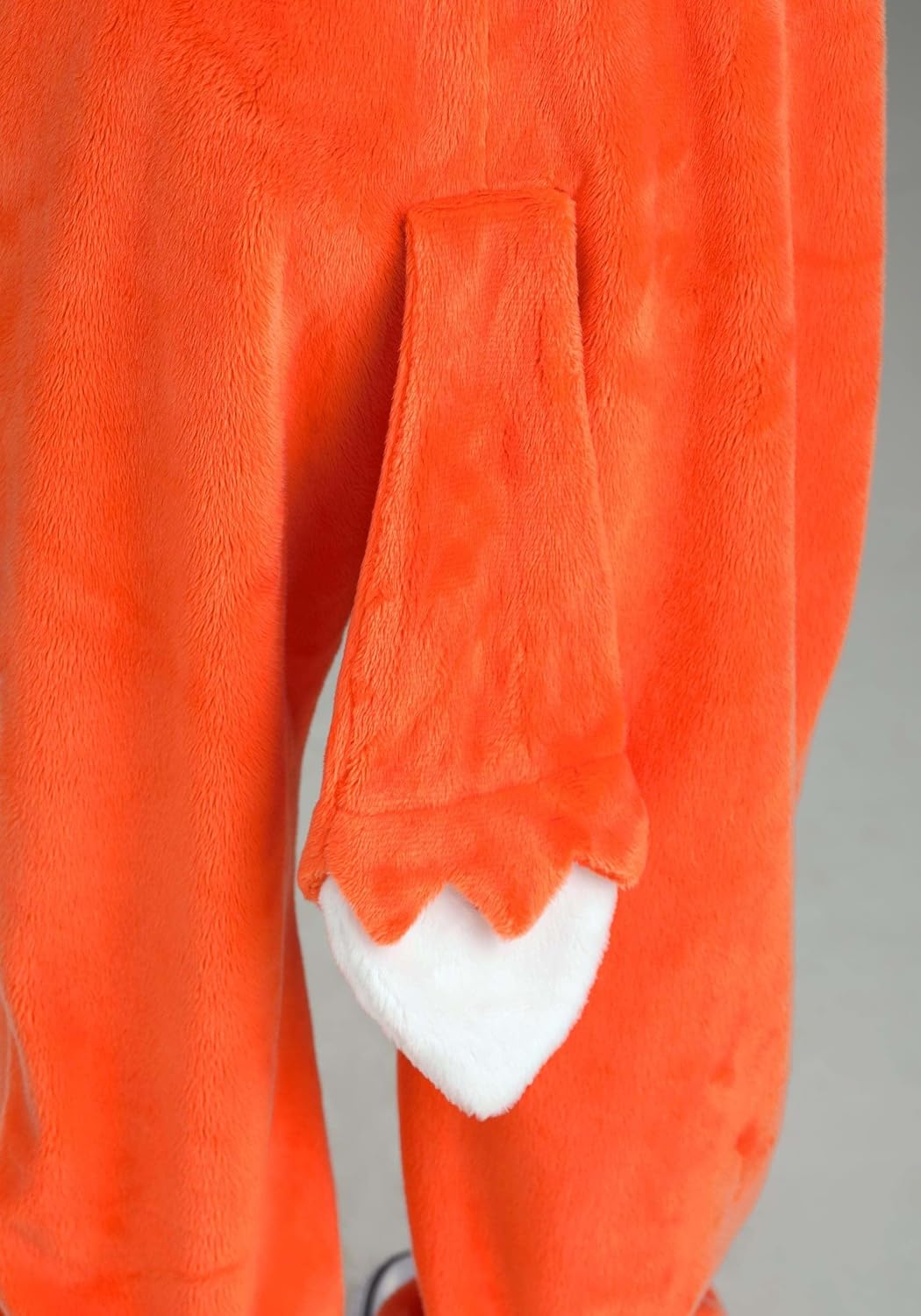 Toddler Orange Fox Hooded Jumpsuit Costume - Cozy Halloween Flannel Baby Fox Outfit with Soft Tail and Hood