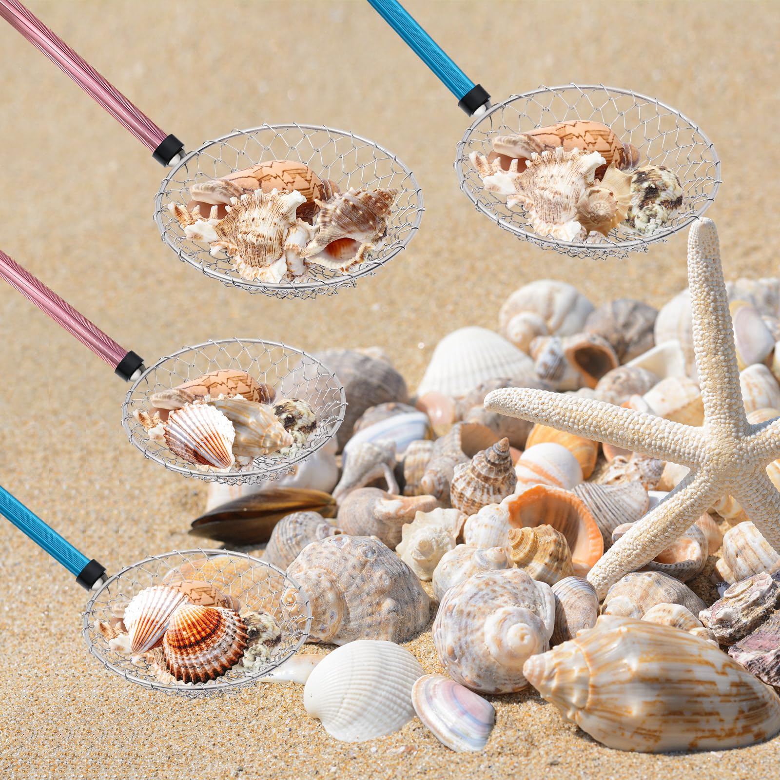 Amazon.com : Roshtia 4 Pcs 17-28 In Beach Sand Sifter, Adjustable