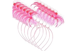 WILLBOND 6 Pcs Pom Pom Headbands Tinsel Wrapped Ponytails Bopper Headwear Hair...