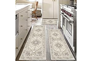 Boho Washable Kitchen Rug Sets of 3: Protect Your Floor with Style