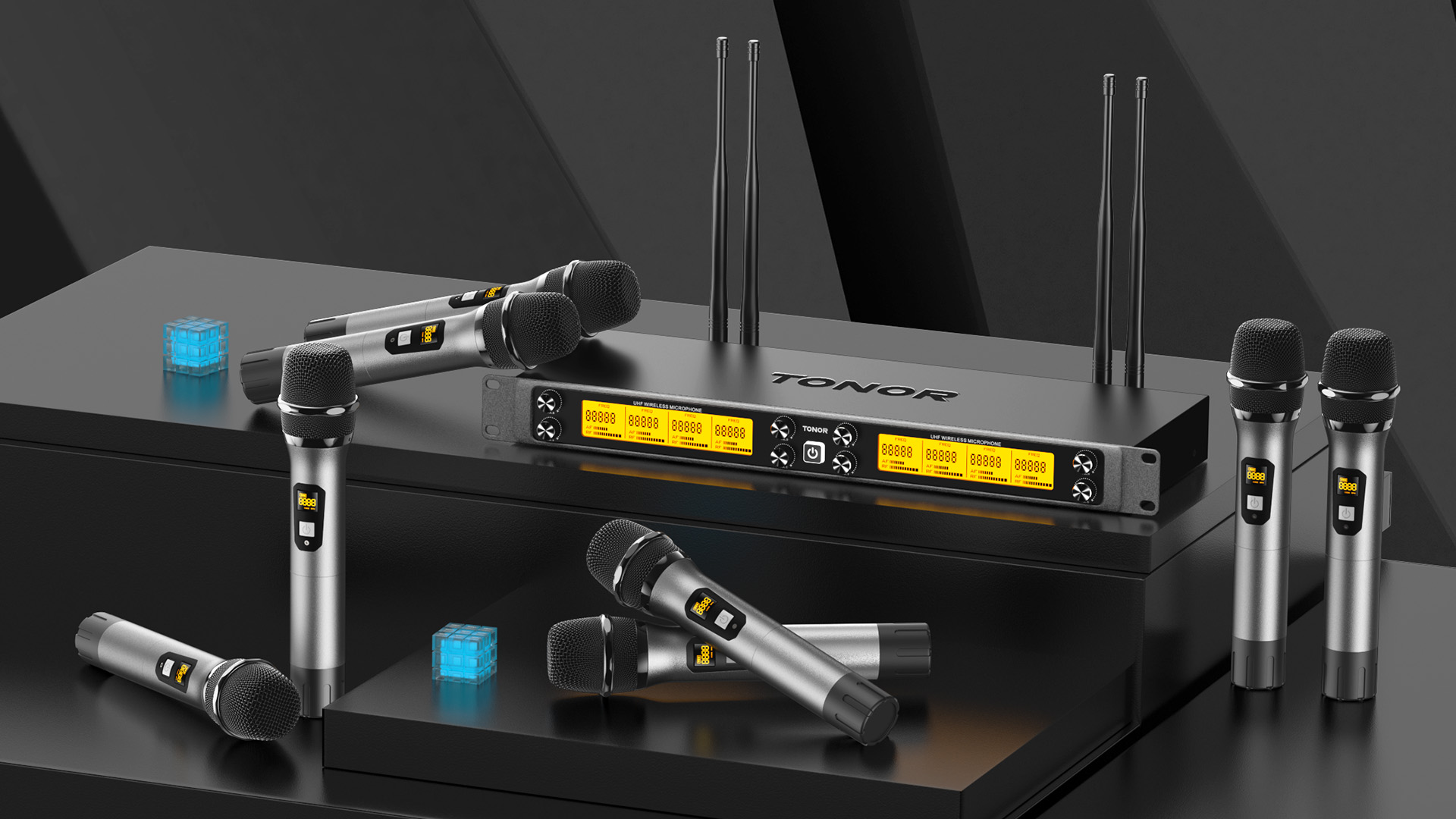 Amazon.com: TONOR Wireless Microphones System, 8 * 12 Channel