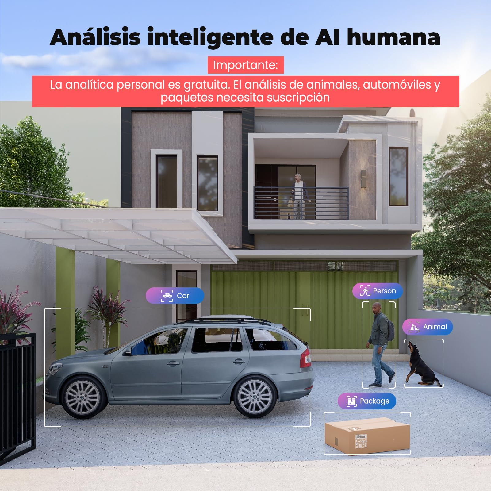 Codnida Camara de Bombilla Vigilancia WiFi Exterior/Interior 2K, PTZ 360 Grados IP Camaras Domicilio con 24/7 Grabación Continua, Visión Nocturna Inteligente en Color, Detección de Movimiento