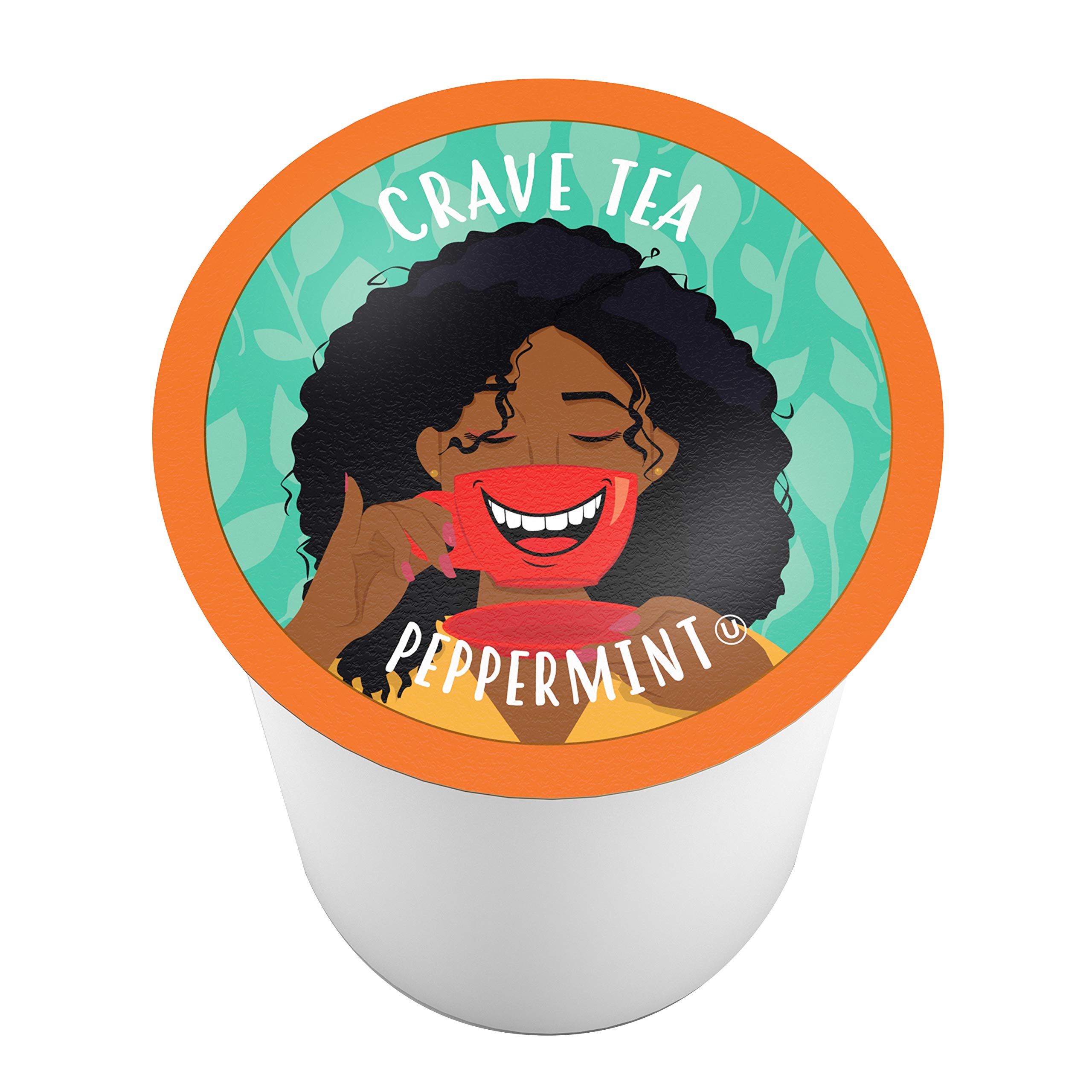Crave Beverages Tea Pods, for Keurig K Cup Brewers, Peppermint, 40 Count
