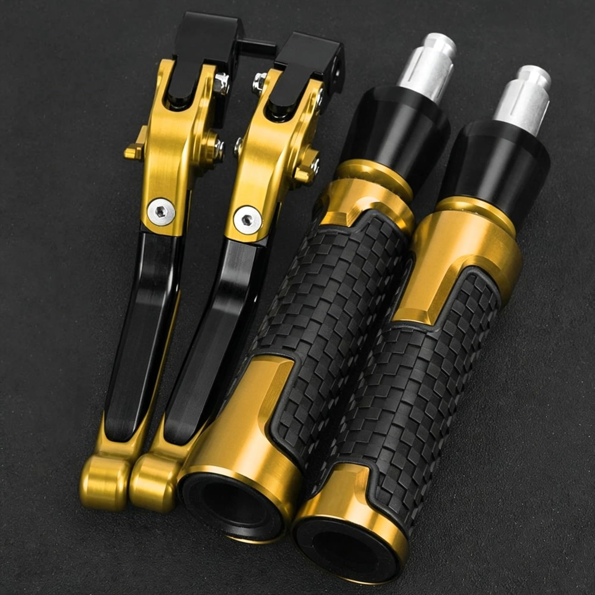 YZXOOP Clutch Levers Motorcycle Brake Clutch Lever Handlebar Grips for Loncin for Voge RR525 RR 525 Replacement Kit with Handle Bar End Motorbike Handlebar Brake Lever