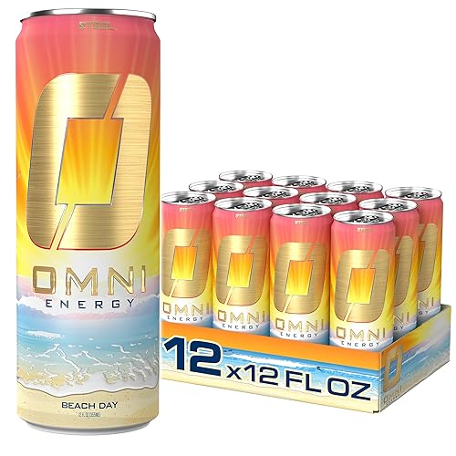 Steel OMNI - Bebida energética para día de playa, 12 onzas líquidas (paquete de 12)