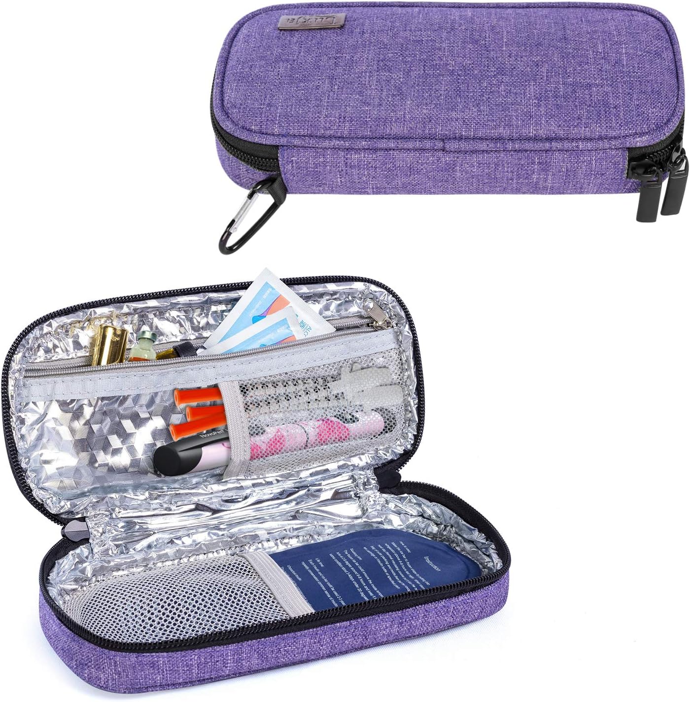 Luxja Insulin Travel Case, Insulin Bag for Insulin Pens and Other Diabetic Supplies (Bag Only), Purple