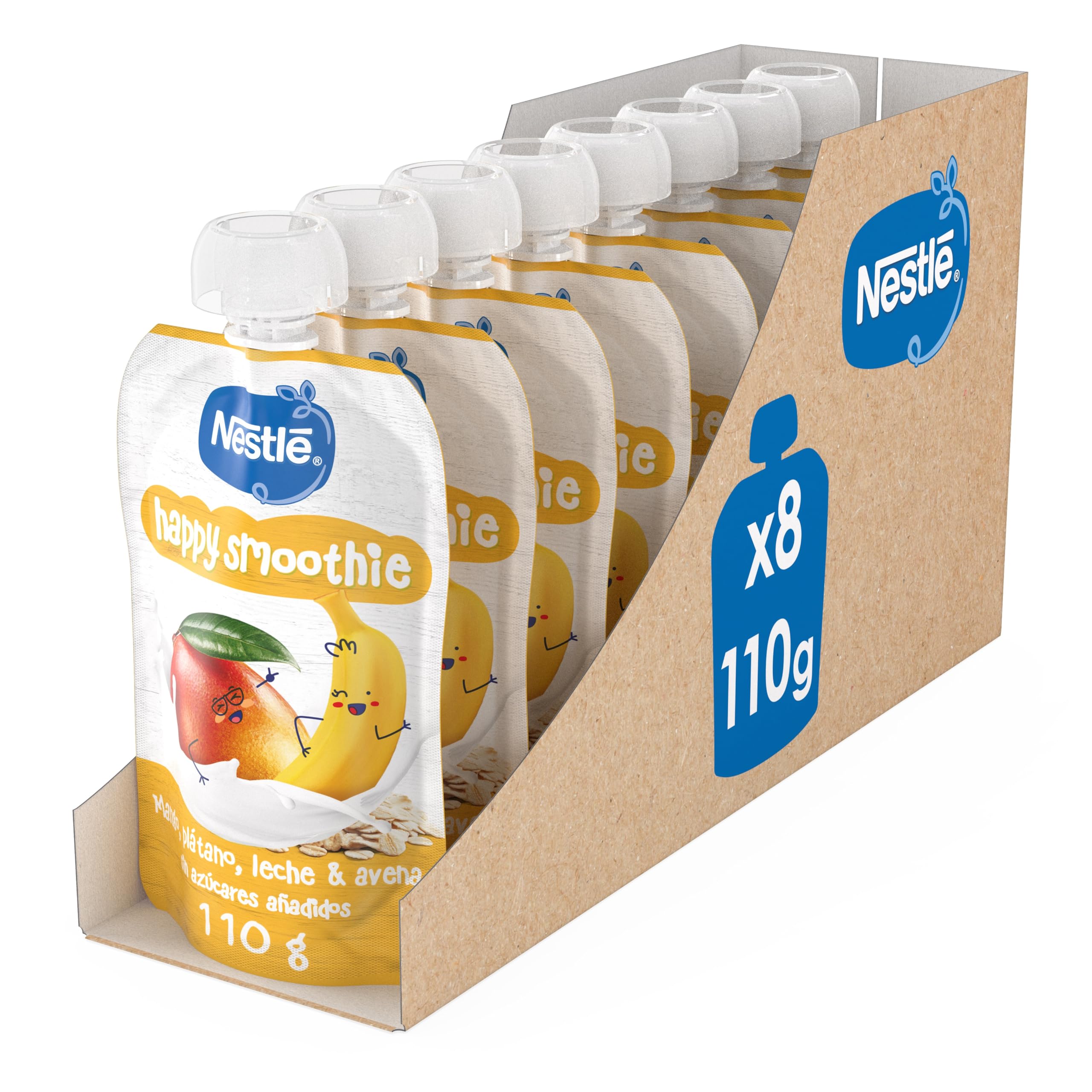 NESTLE Pure Happy Smoothie 12 meses, 8 bolsitas 110g
