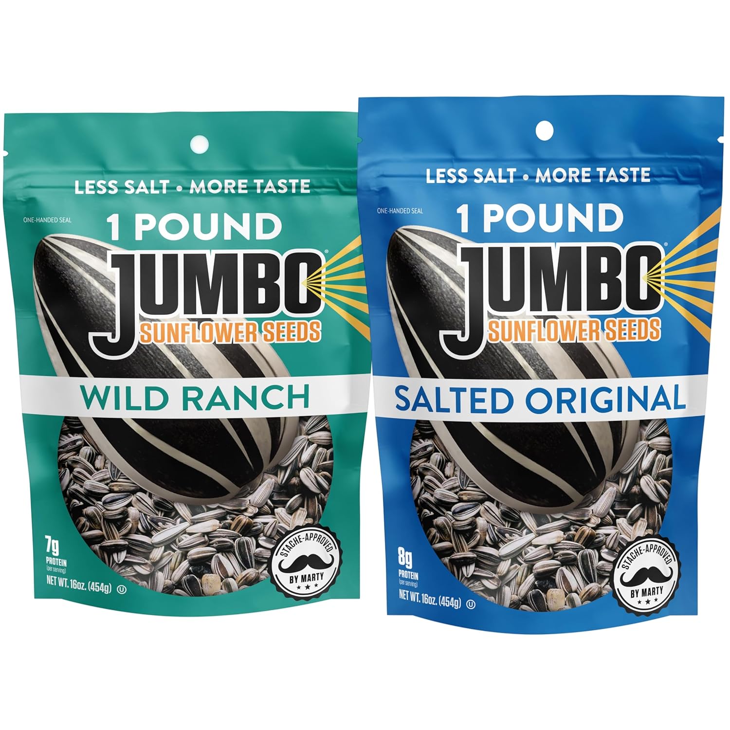 JUMBO SUNFLOWER SEEDS DOUBLE BUNDLE (6 ORIGINAL + 6 RANCH)