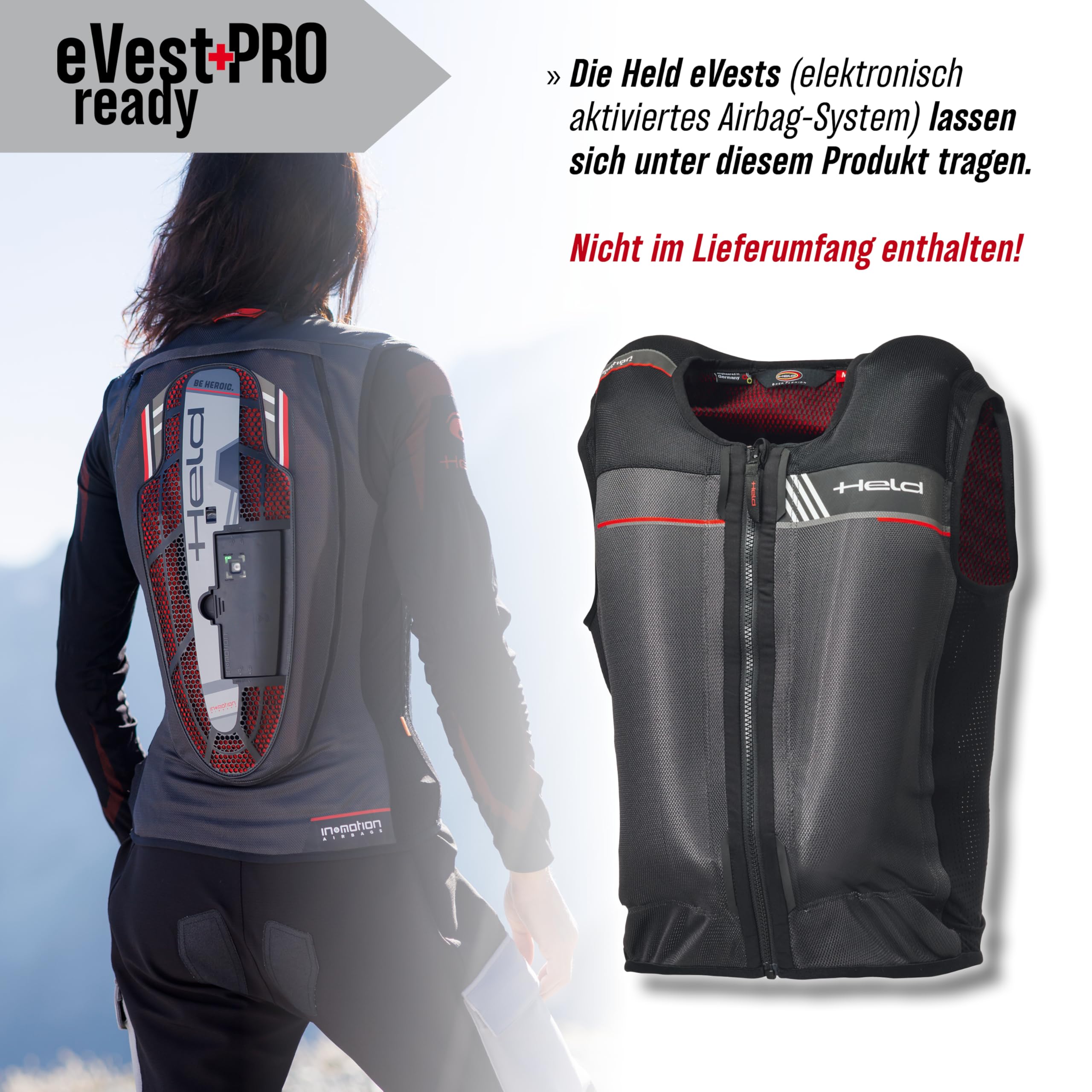 Held Lonborg Base Motorradhose Damen - 750 D Tactel 3L Laminat - Thermohose herausnehmbar - 100% Wasserdicht - Level 2 Protektorenhose - CE Schutzkleidung Klasse AA - Anthrazit - Größe D-M