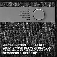 Vista 8 de Victrola Century 6-en-1 Reproductor de discos de vinilo y centro de música – Tocadiscos de 3 velocidades, reproductor de CD y cassette, VINYLSTREAM