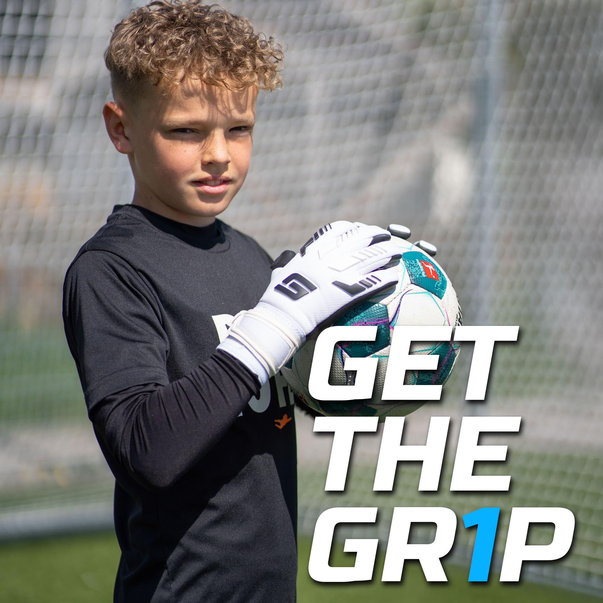GRIPMODE Torwarthandschuhe Kinder Junior White 2.0 - Torhüter Handschuhe mit großer Fangfläche - Fußball Torwarthandschuhe mit 3 mm Griptec Latex für zusätzlichen Grip - Größe 4-6