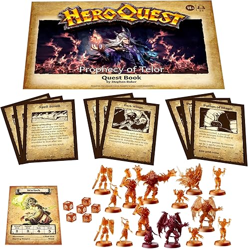 Miniatura 3 de Avalon Hill HeroQuest Prophecy of Telor Quest Pack, requiere el sistema de juego HeroQuest para jugar, juegos de mazmorras de rastreador, mayores de