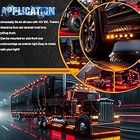Vista 3 de PSEQT Flash estroboscópico de 3/4 pulgadas + luces de marcador constante, luces LED de doble función, luces redondas de separación lateral traseras