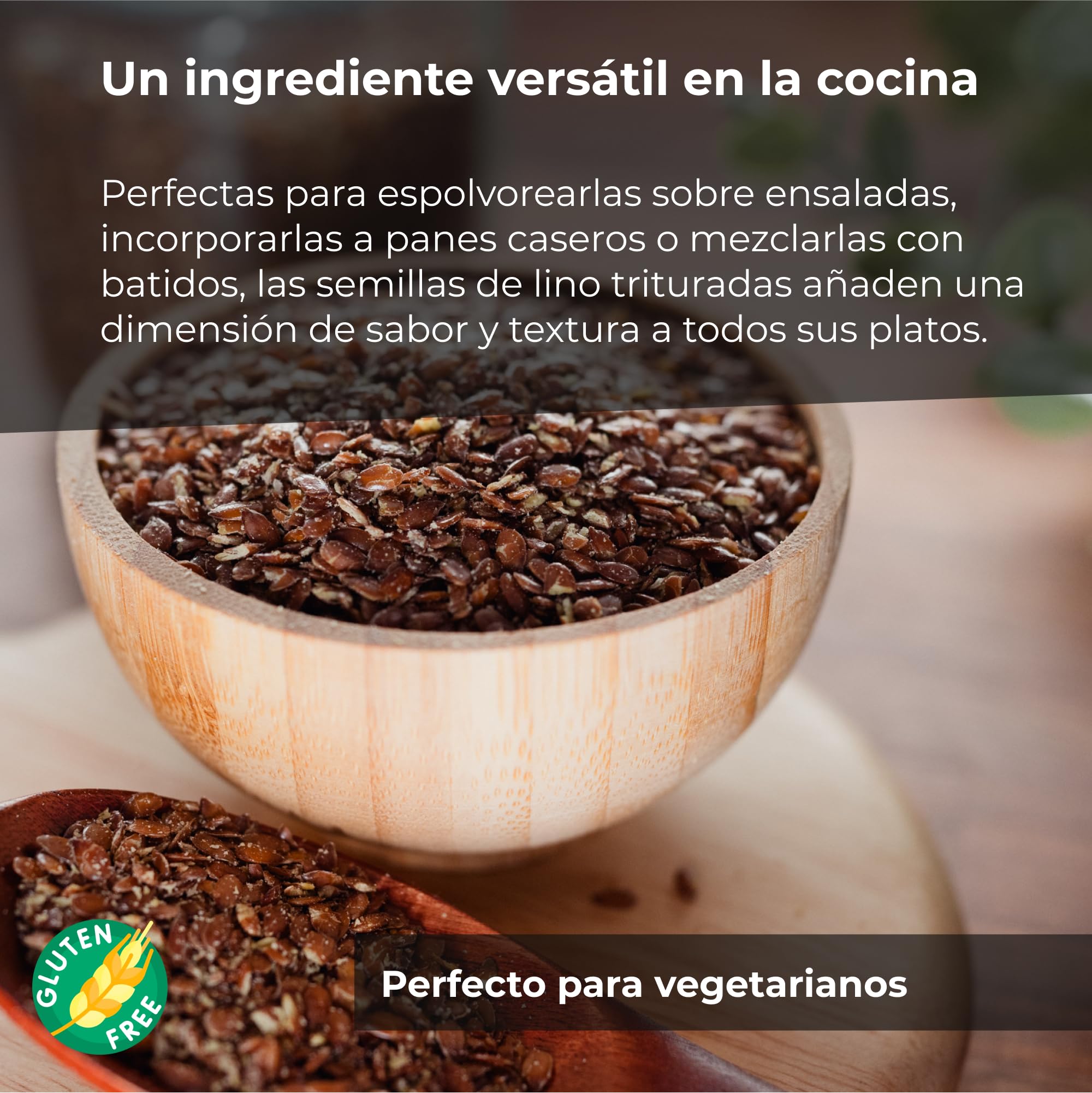 Semillas de Lino Trituradas 1 kg | Linaza Trituradas 1 Kg I Semillas de Cereal Marrón Molidas | Ideal para tomar en Cucharadas y Recetas | De Origen Natural Sin OGM | Vegetarianos Y Veganos | Dorimed