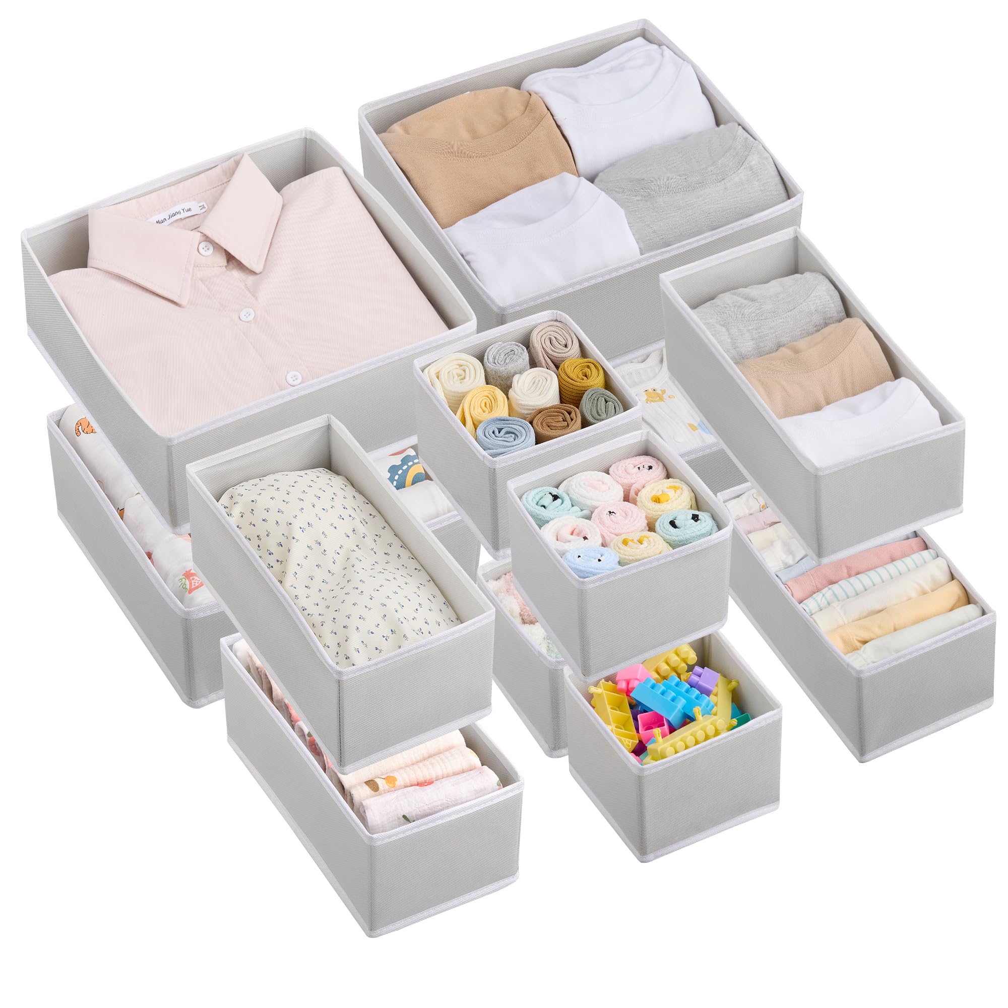 Vtopmart 12 Pack Drawer Organizer for Clothes — Underwear Organizer