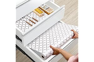 24 Shelf Liner: 20FT Non-Adhesive Kitchen Drawer and Shelf Liner, Waterproof Washable...