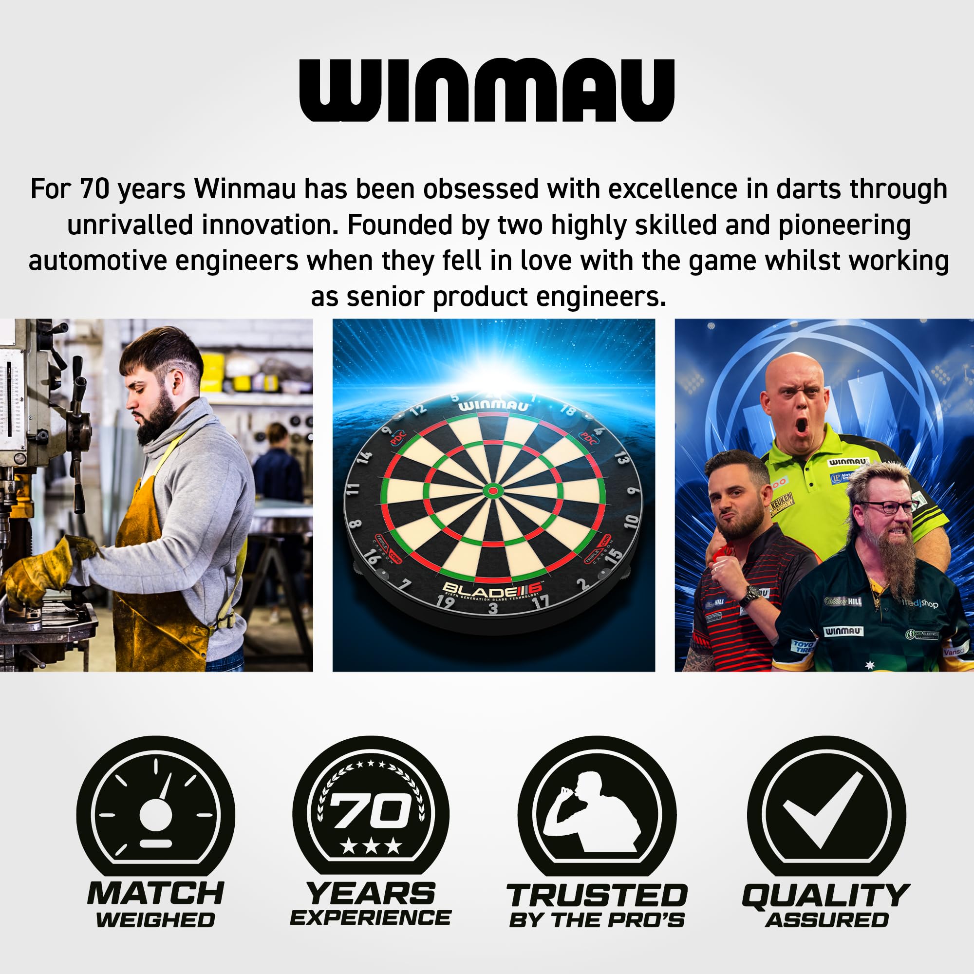 WINMAU Michael Van Gerwen MvG Signature Edition - 90% Tungsteno - Set di freccette professionali con alette e steli (aste) - Disponibile in punta morbida da 18 g e punta in acciaio da 22 g, 23 g e 24