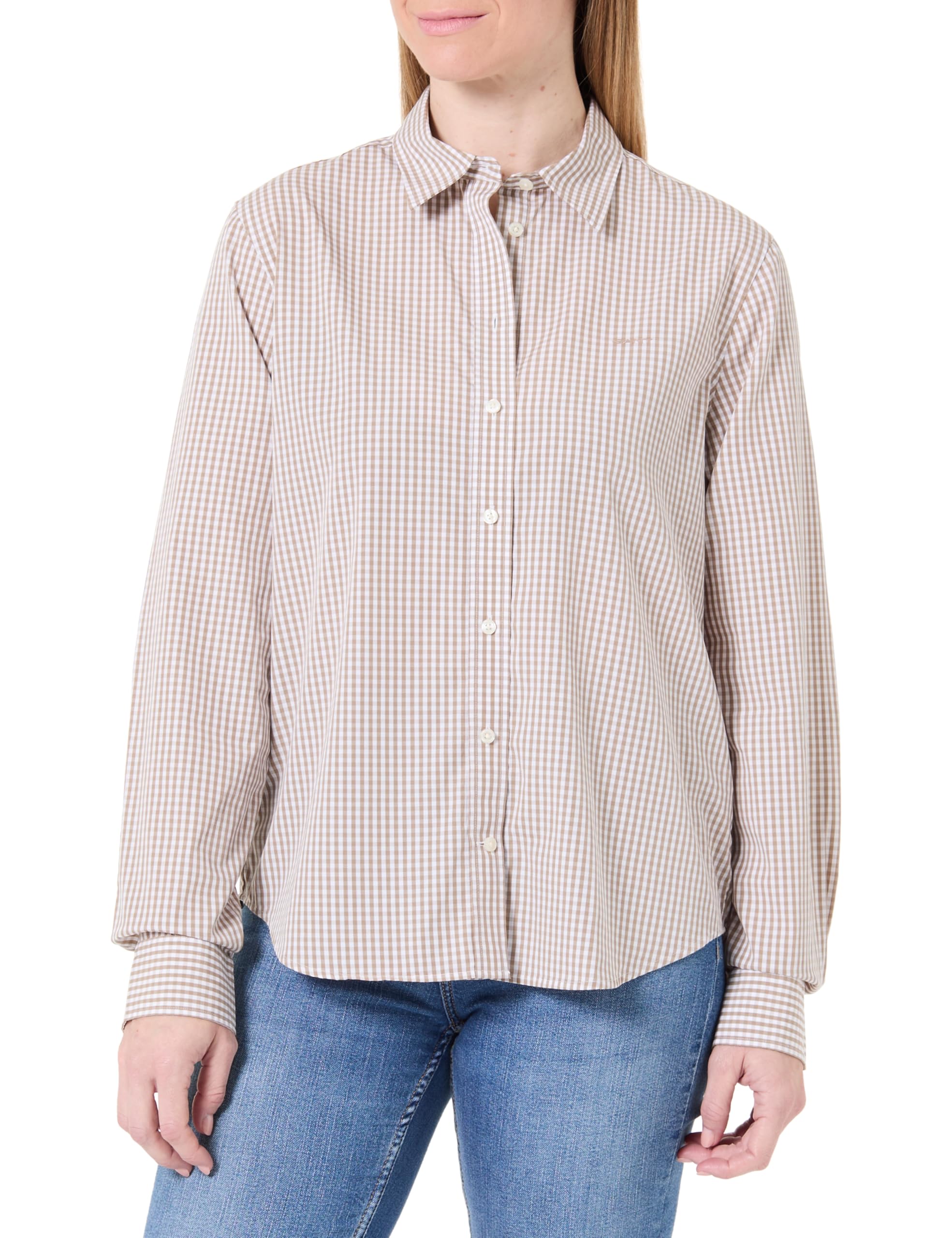 Gant Damen Reg Poplin Gingham Shirt Bluse (1er Pack)