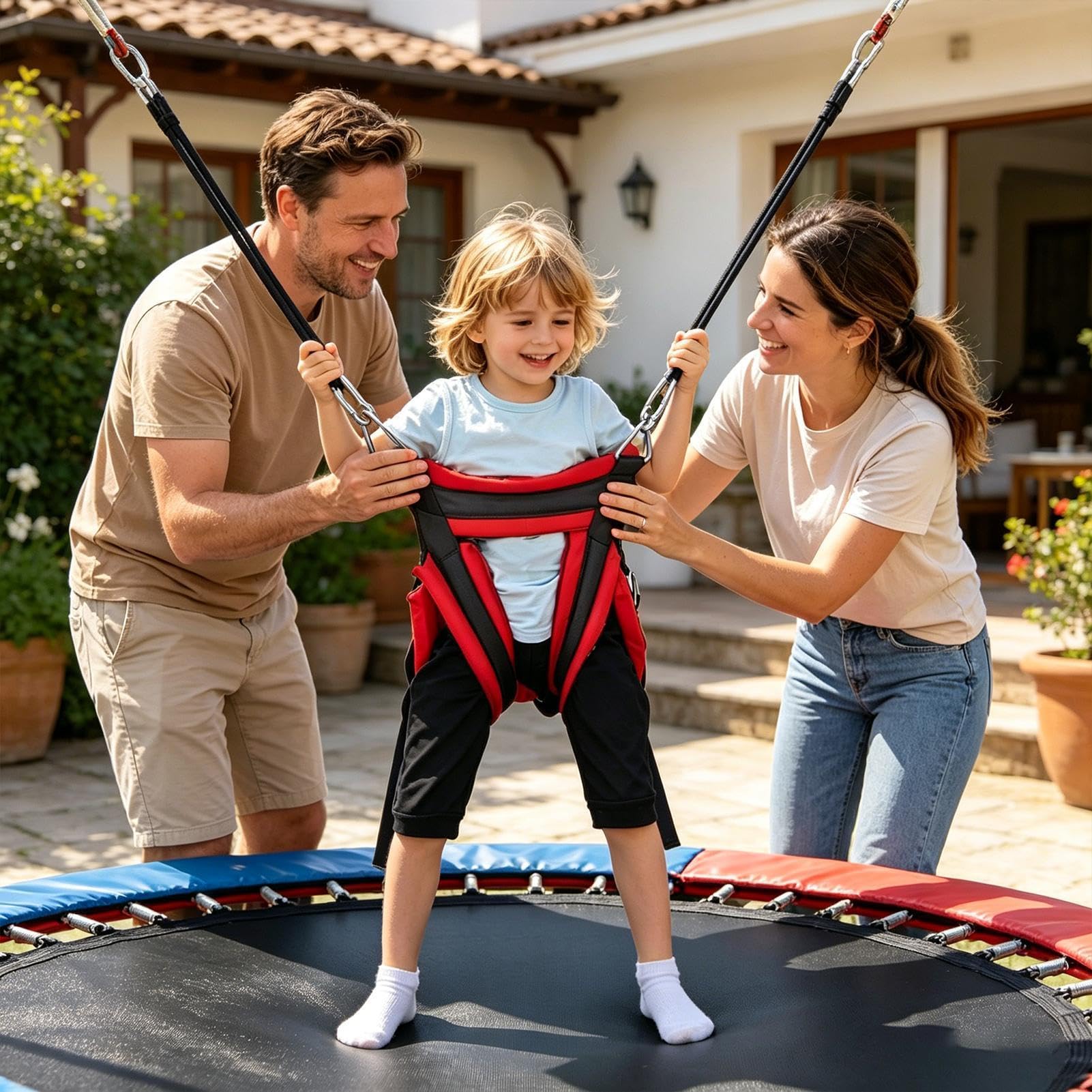Cintura trampolino per bambini - Accessori per cinture di sicurezza per saltare bambini | Imbracatura da allenamento resistente per l'allenamento all'aperto in parchi, palestre e giardini, gioco