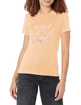 ★ ★ Women's Archive Logo Crewneck Short Sleeve Graphic Marina Short Sleeve Crewneck Sweatshirt - Grey