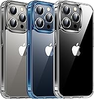 Vista 9 de CASEKOO Funda azul para iPhone 15 Pro Max, tecnología nunca amarilla, protección de grado militar de 10 pies, funda delgada transparente