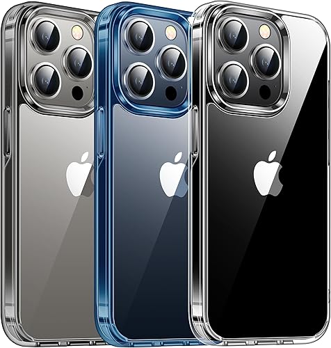 Miniatura 9 de CASEKOO Funda azul para iPhone 15 Pro Max, tecnología nunca amarilla, protección de grado militar de 10 pies, funda delgada transparente para