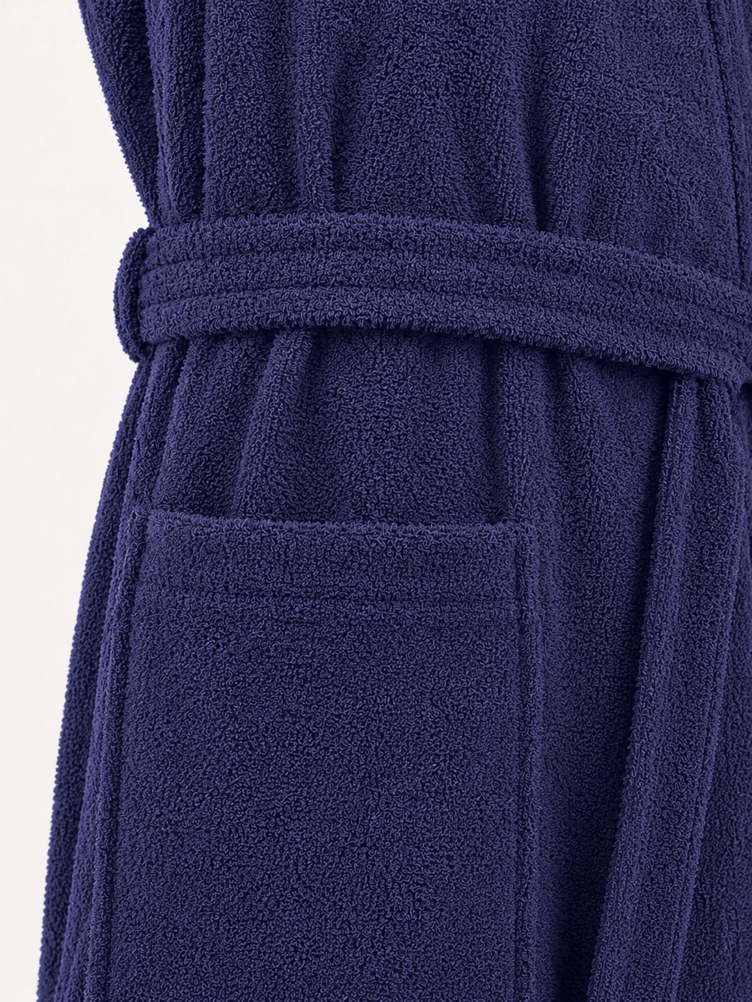 RANGOLI Premium Knee-Length 100% Cotton Men Bathrobe in Full Sleeves & 2 Pockets with 400 GSM Fabric for Ultra Soft & 2X Absorbency (Navy Blue-XL) | Noble Collection 2
