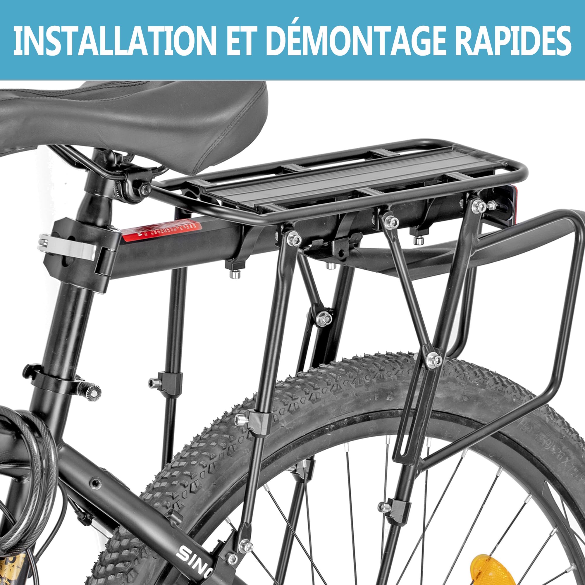 Porte-bagages arrière pour vélo, BCR06FT