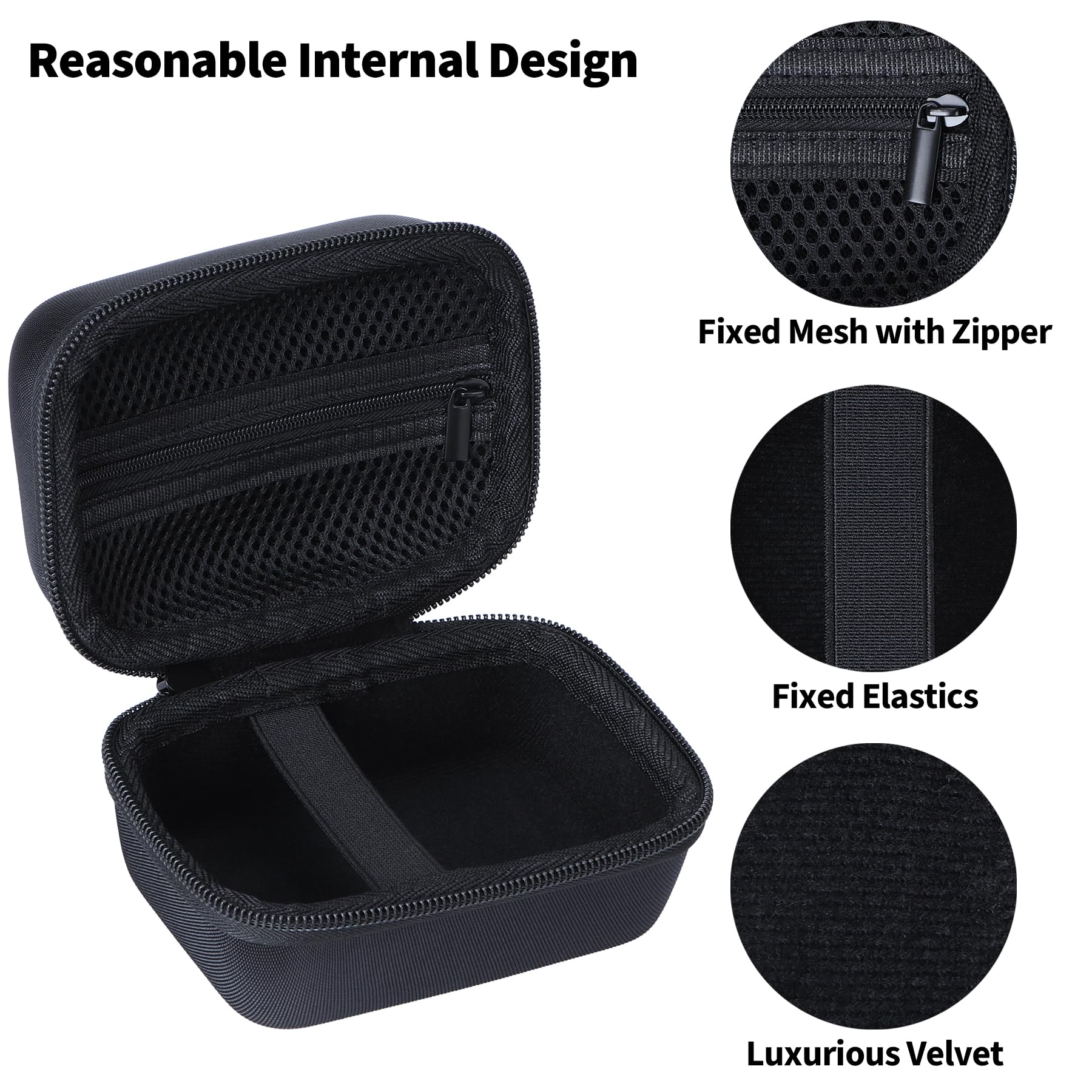 Lebakort Hard Carry Case Compatible with Zoom H2n / H2essential Portable Recorder, Black Case, for Zoom H2n / H2essential - Image 4