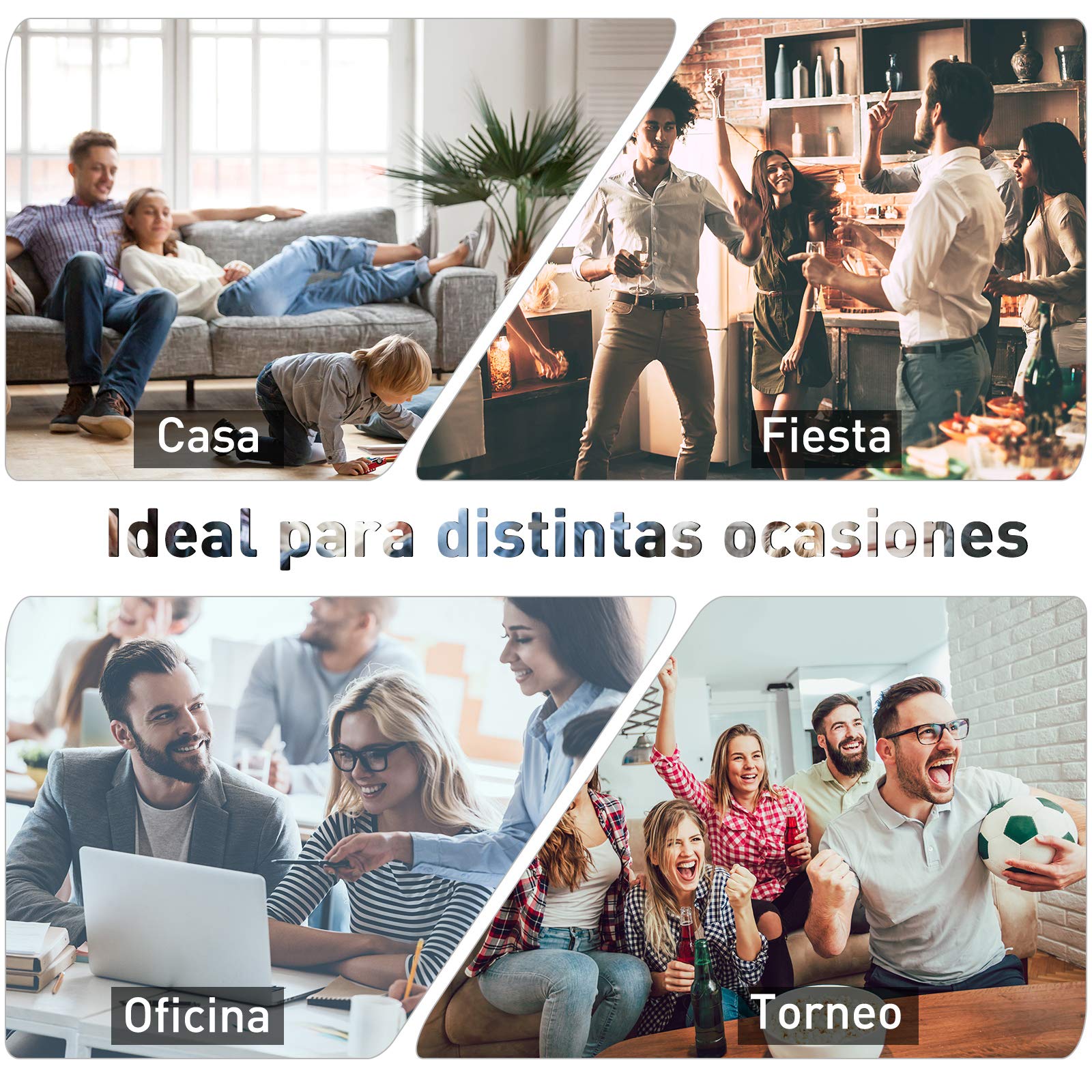 HOMCOM Futbolín de Madera Profesional para Niños y Adultos Mesa de Futbolín con 8 Barras y 2 Pelotas para Casa o Salas de Juego Fácil de Montar 122x61x80,7 cm Natural