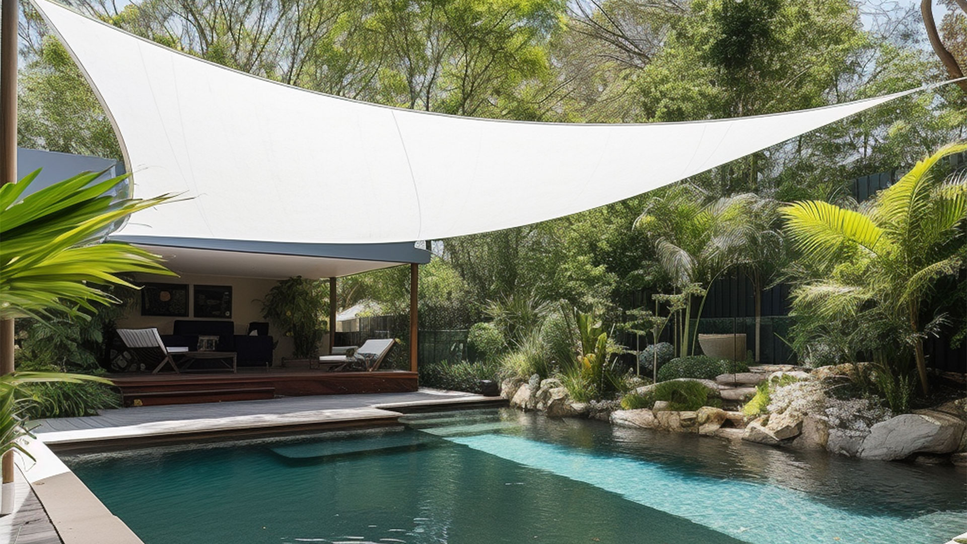 Dripex Sonnensegel wasserdicht Sonnenschutz Set 4X6 m inkl Befestigungsseile Rechteckig Polyester Imprägniert 95% UV Schutz Windschutz Wetterschutz für Balkon Garten Terrasse
