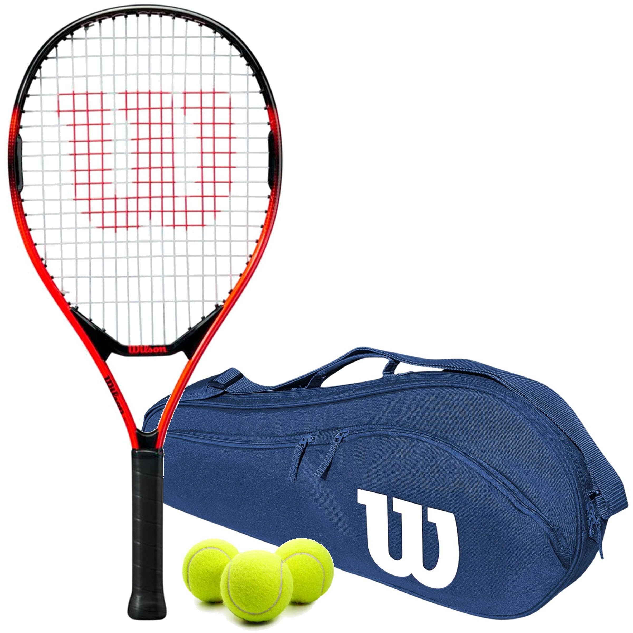 Wilson Pro Staff Precision Jr Tennis Racquet Bundled with a Wilson Advantage 2.5 Tennis Racquet Bag – Optional Accessories