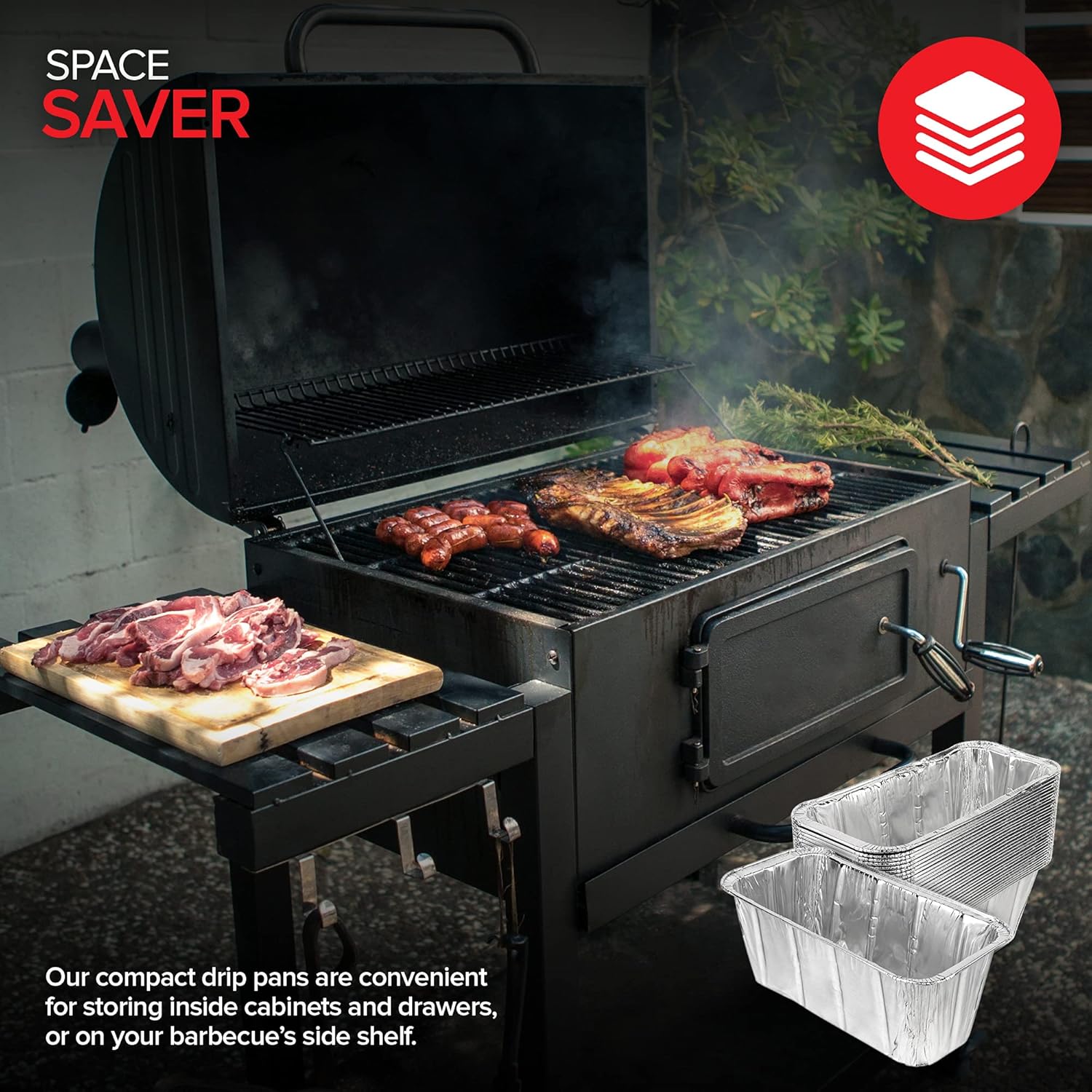 Foil Grill Drip Pan (30 Pack) - Compatible with Blackstone 28”, 30”, & 36” BBQ Griddle, Tabletop, Range - Aluminum Foil Drip Pans - Disposable Grease Cup Liners - Foil Grease Catcher - Stock Your Home : Patio, Lawn & Garden