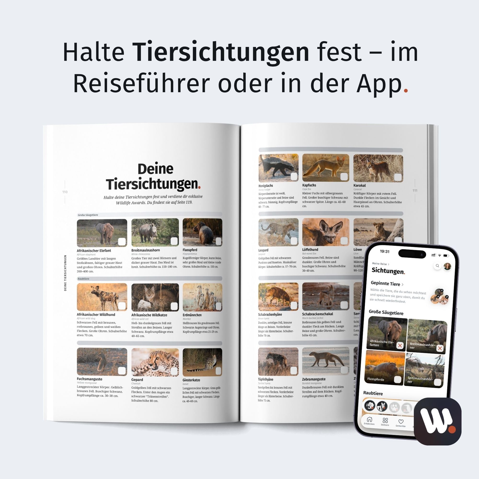 WILDFUL STORIES Wildlife Reiseführer Botswana mit Okavango Delta: Dein ultimativer Safari-Guide für unvergessliche Tierbeobachtungen als Selbstfahrer (inkl. Karten und App)