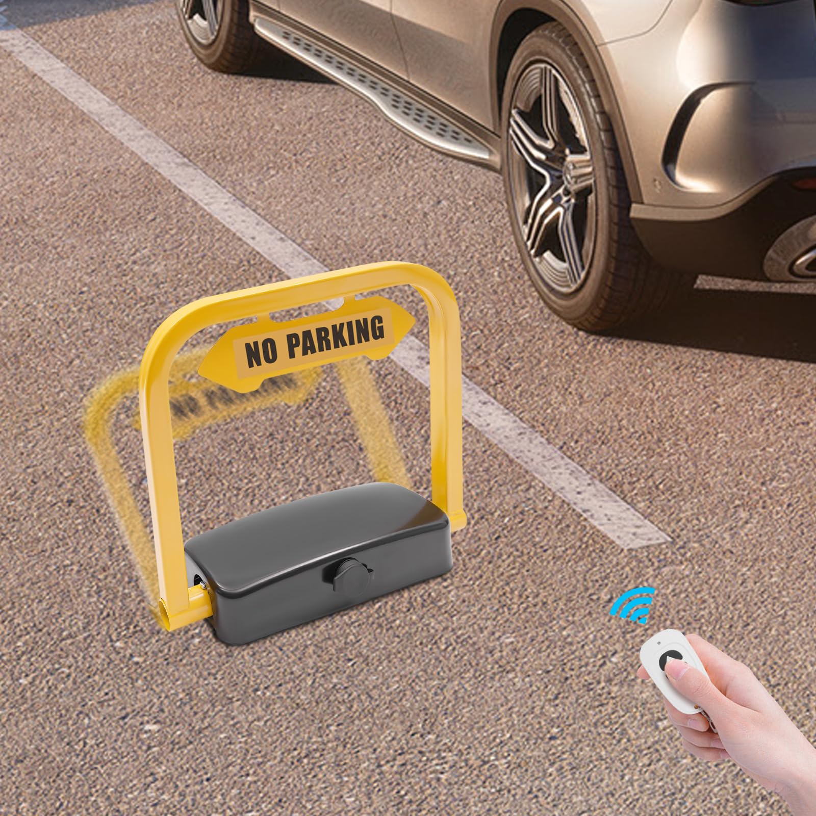Parking Lock mit Fernbedienung 2 mm Stahlblech IP67 für Parkplätze Wohngebiete Einkaufszentren Hotels Büros Flughäfen