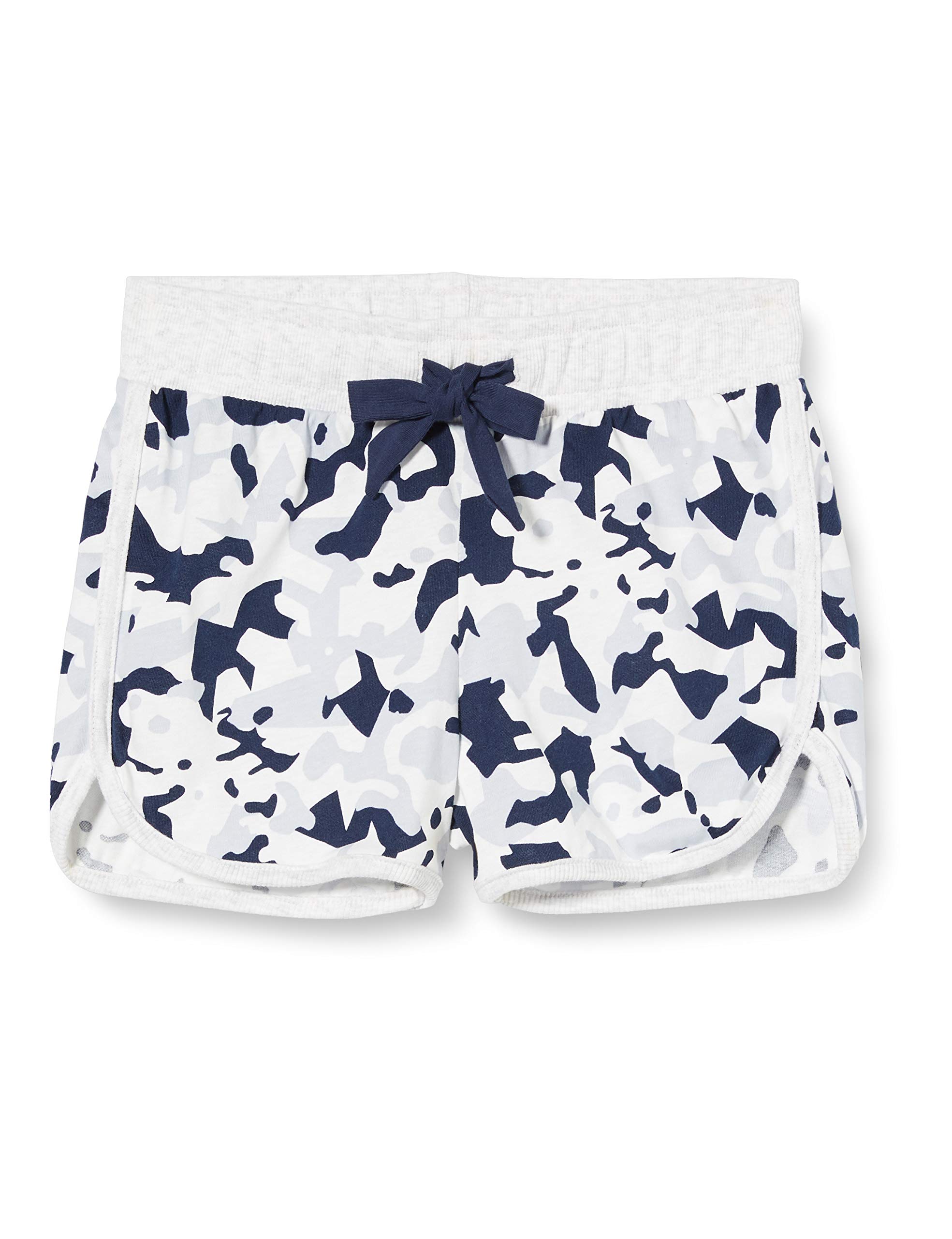 Sanetta Mädchen Shorts Light Grey Kurze Hose für taffe modernen Camouflage-Alloverprint Athleisure-Kollektion