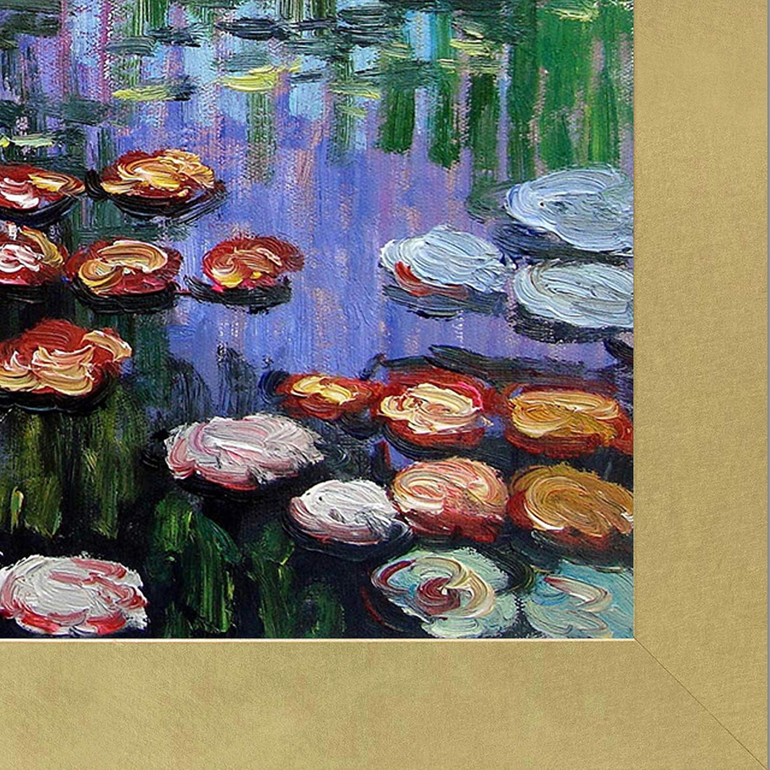 Amazon.co.jp: La Pastiche 睡蓮(ピンク) クロード・モネ作 油絵 16