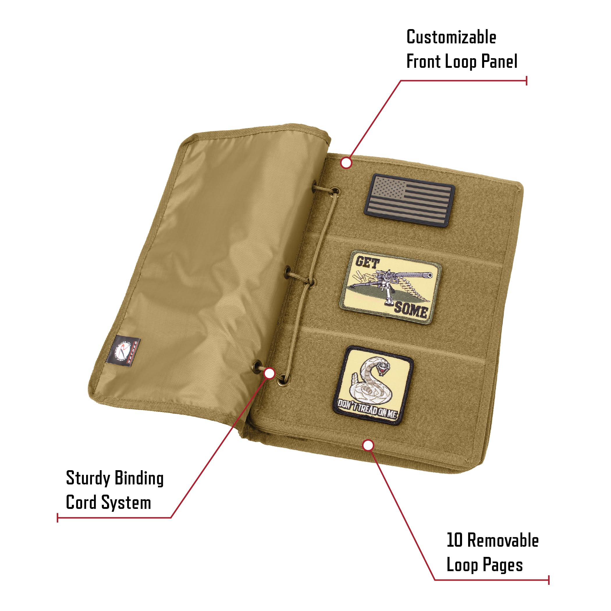 Amazon.co.jp: ロスコ フック＆ループ パッチ ブック Rothco Hook