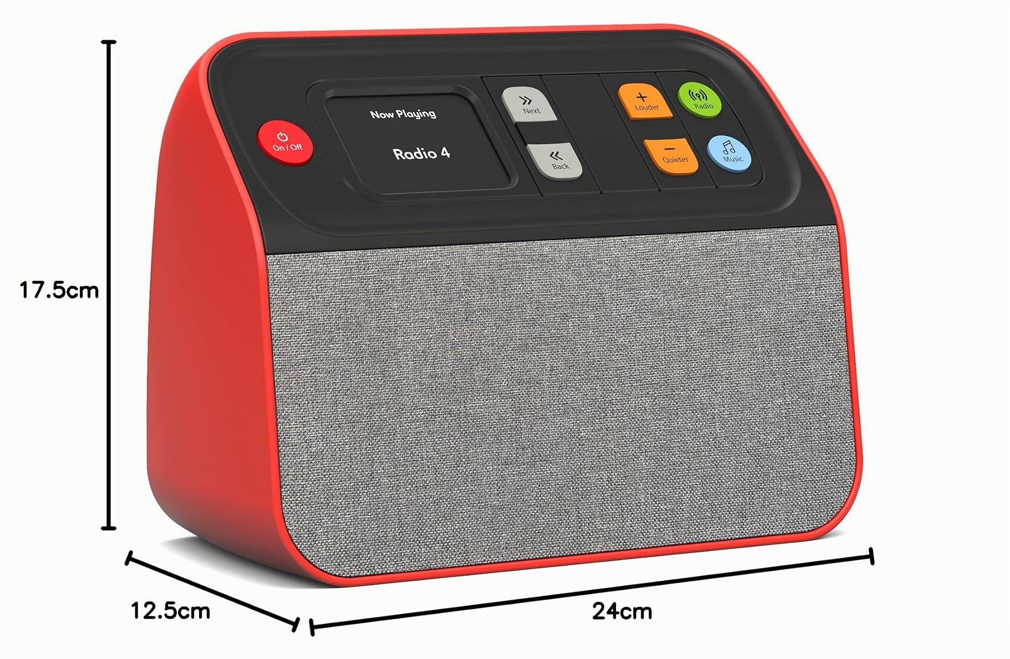 Unvergesslicher Digital-Radio DAB/DAB+ FM und Musik-Player, der sich an alle Altersgruppen und Fähigkeiten anpasst.