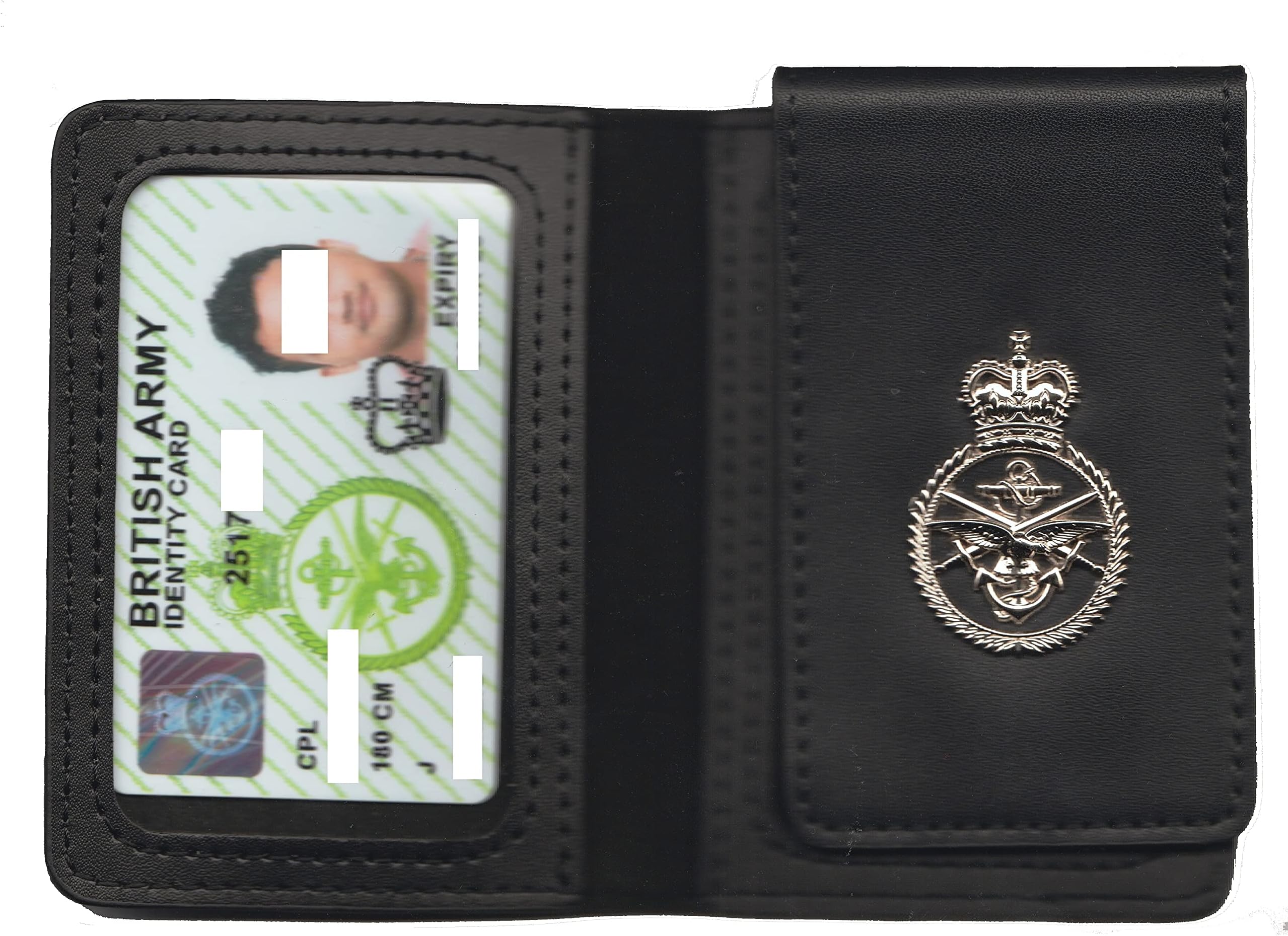 British Army Leather Wallet with MOD90 ID Card Holder Military UK