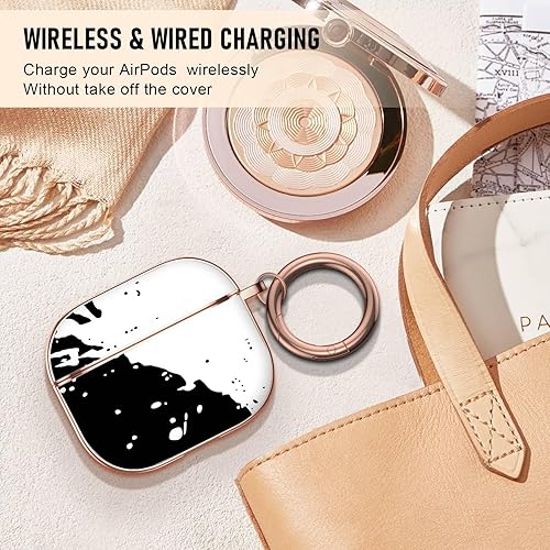 Miniatura 7 de Maxjoy Funda para AirPods de 3ª generación, diseño único, funda protectora dura a prueba de golpes para Airpods 3 con llavero compatible con Apple