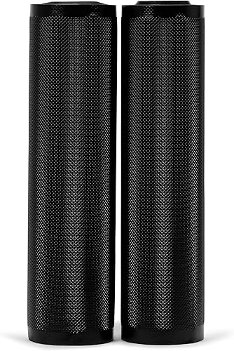 Miniatura 7 de Rollos de sellado al vacío de 11 pulgadas x 25 pies, paquete de 2 unidades (50 pies en total) (negro y transparente) de 5.5 mil, sin BPA de grado