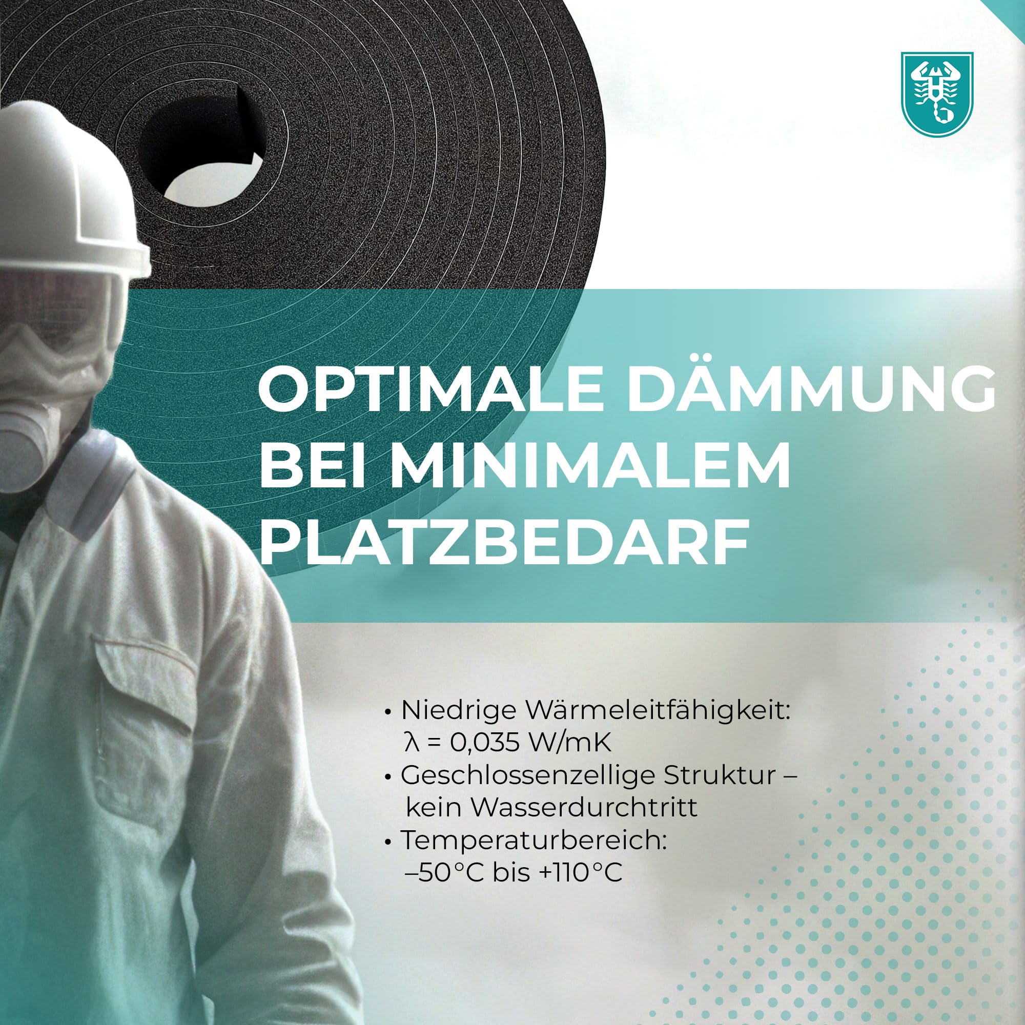 Armaflex original XG Kautschuk Streifen Zuschnitt + Scorprotect® Duftbaum (schwarz, 6 mm selbstklebend x 5 cm x 15 m)