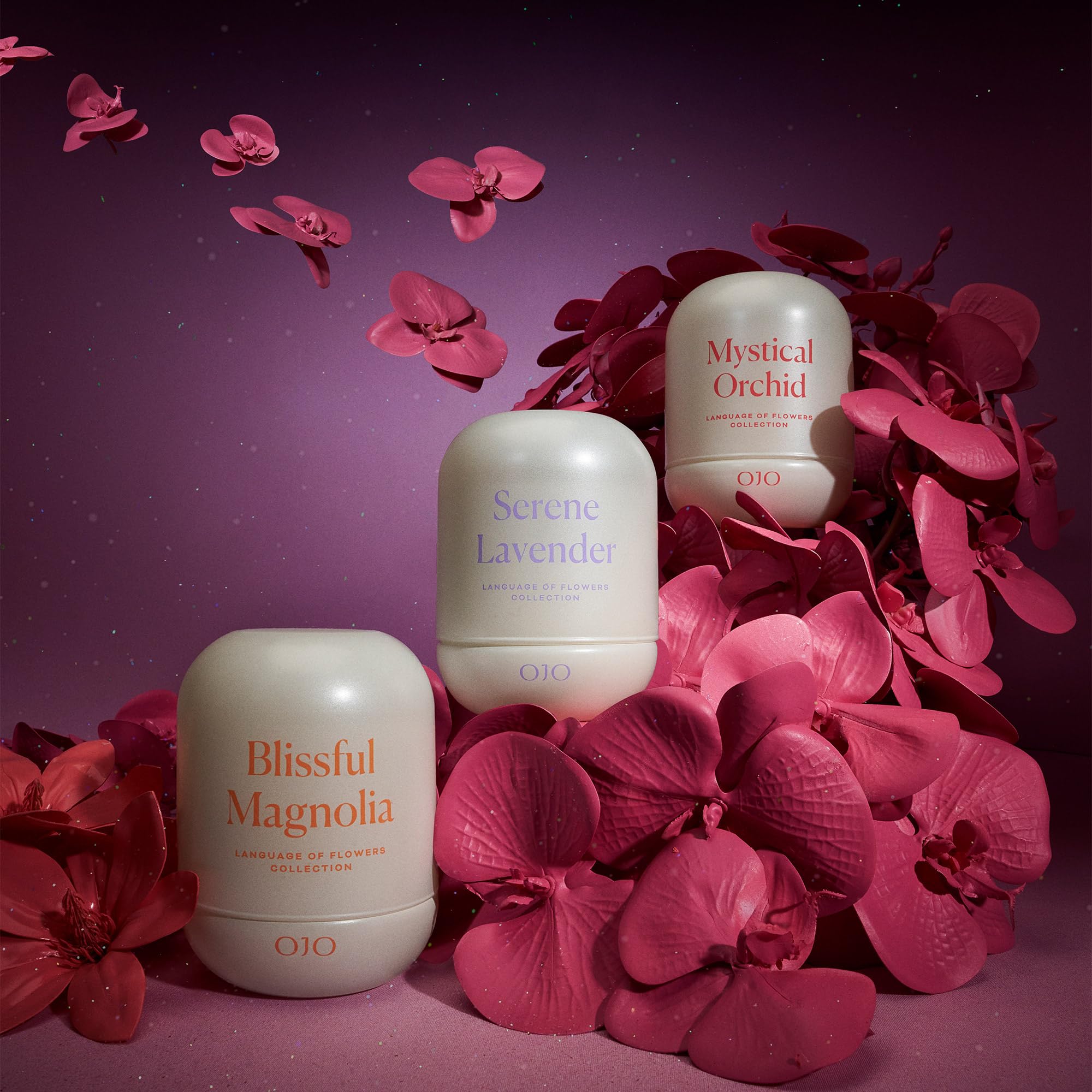 OJO Mystical Orchid Scented Candle – 7.8 oz Jar Candle with Vanilla Orchid, Balsamic, Floral Notes | Over 35-Hour Long-Lasting Burn | Premium Blend Wax, Home Fragrance and Gift for Special Days