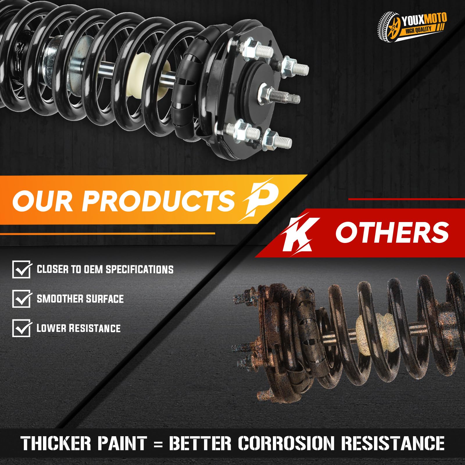ジャック＆サリー Amazon.com: Front+Rear Complete Struts Shock Absorbers