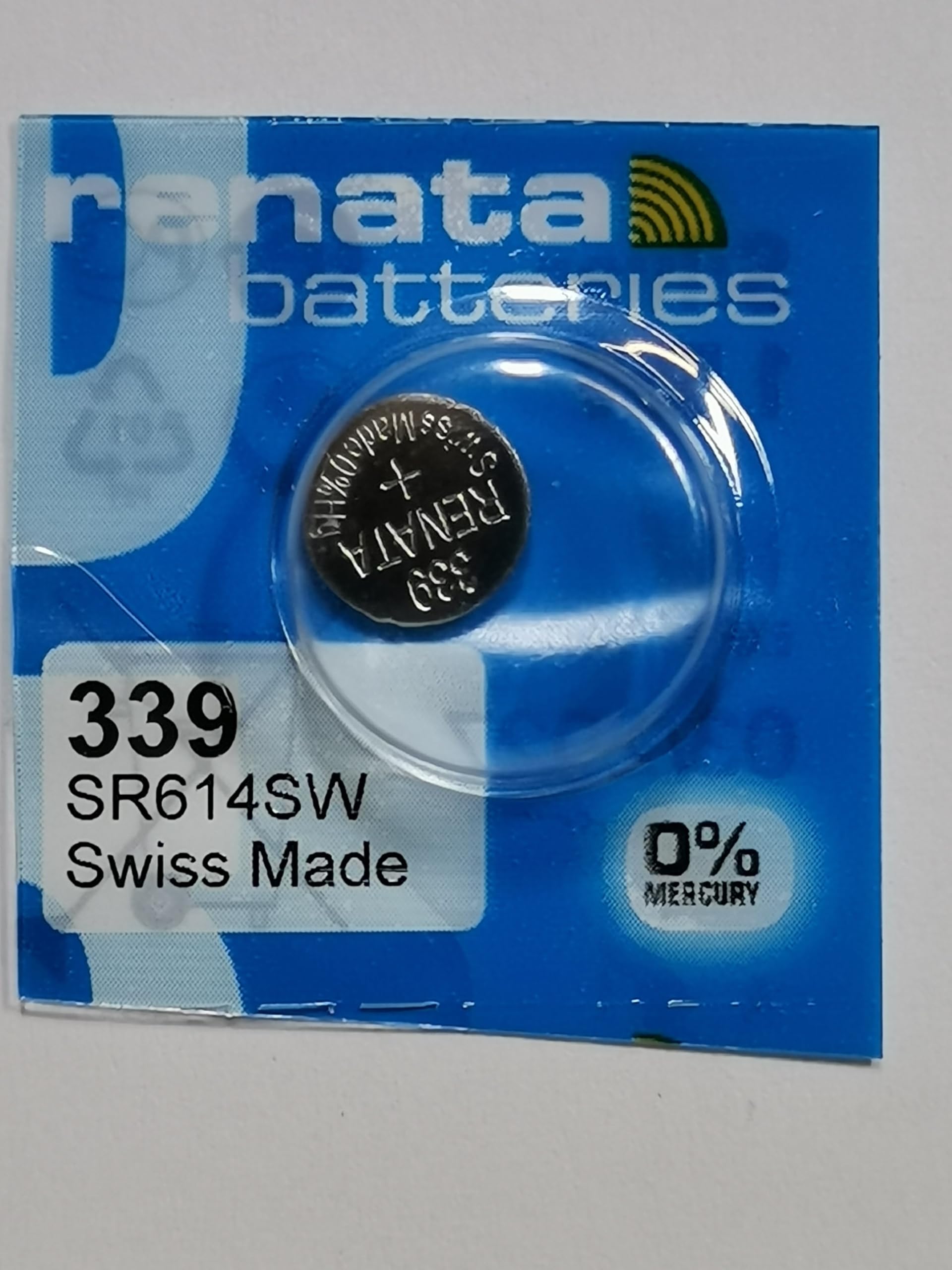Best Price Square Silver Renata 339 Sr614sw Oxide Watch Battery 1.55V Blister Packed