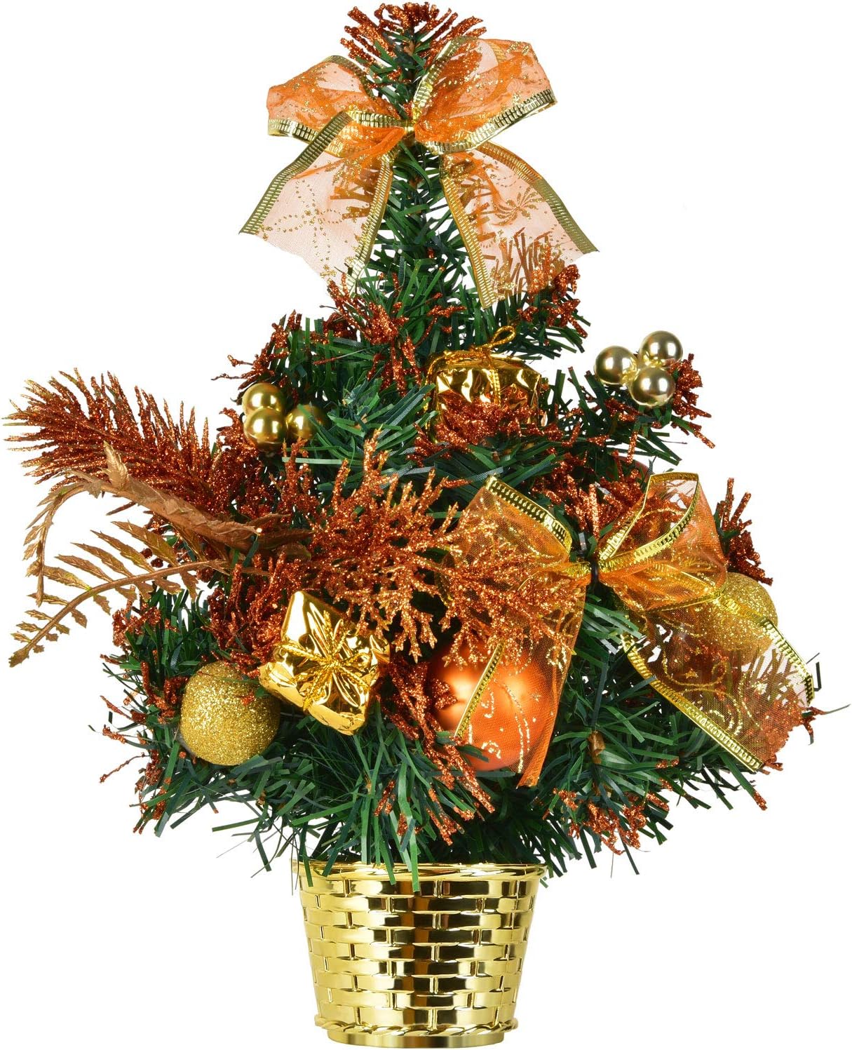 TOUTN Mini Potted Christmas Tree PVC Material Trees
