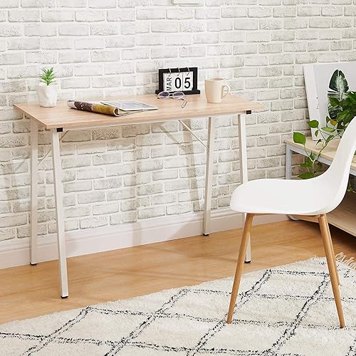 Miniatura 2 de Escritorio pequeño para computadora, mesa de estudio para oficina en casa, escritorio moderno en forma de I, escritorio de oficina para laptop, mesa